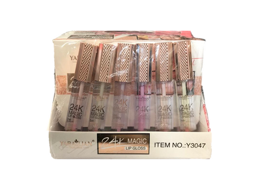 Yabaolian Magic Lip Gloss Clear Coloured 6.5ml Assorted Colours Box of 24 Y3047-C (Parcel Rate)
