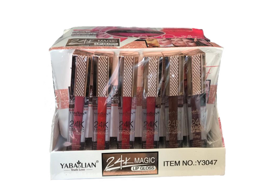 Yabaolian Magic Lip Gloss Coloured 6.5ml Assorted Colours Box of 24 Y3047 (Parcel Rate)