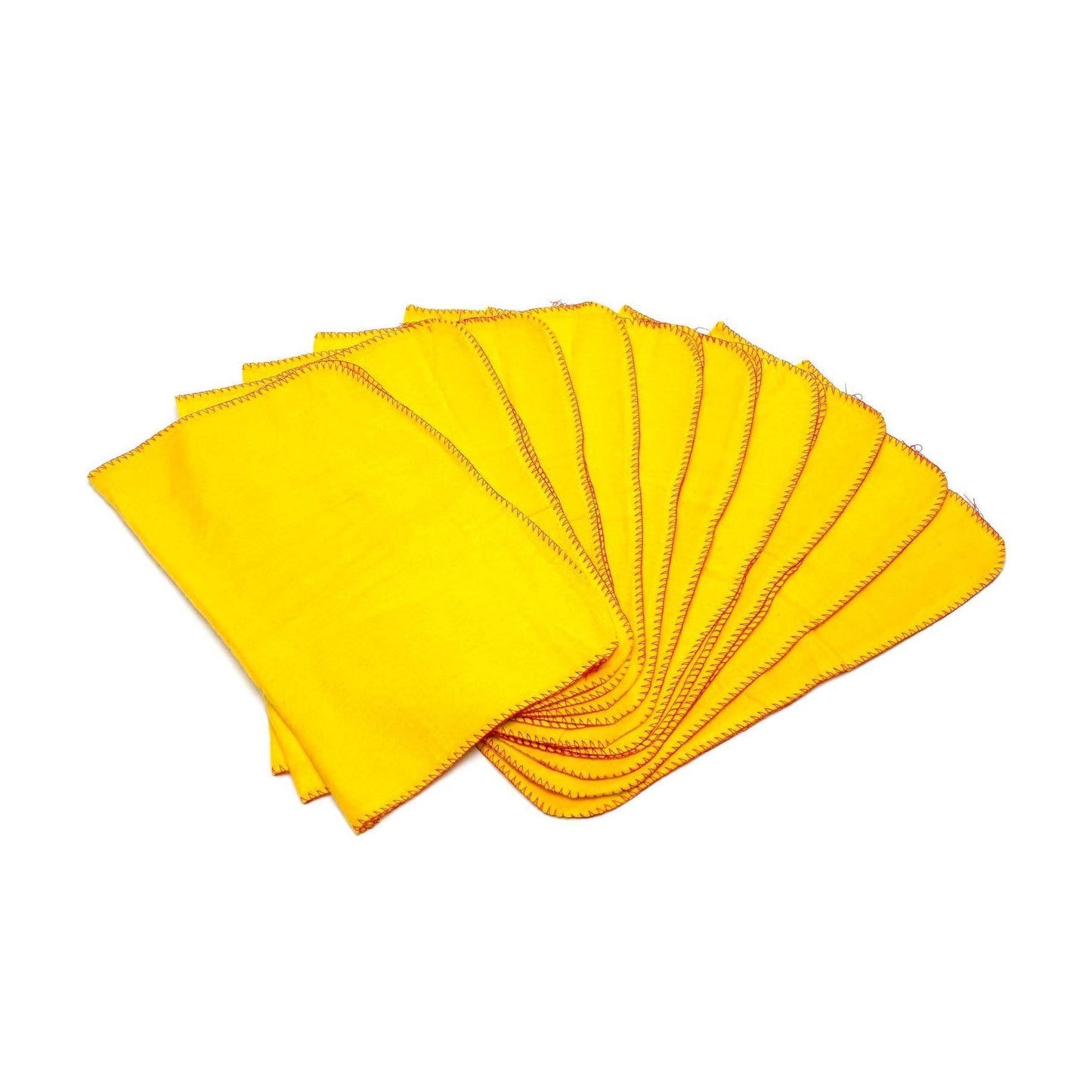 Household Cleaning Traditional Yellow Dusters 11 x 13'' Pack of 10 LL5023 / ST3346 (Large Letter Rate)