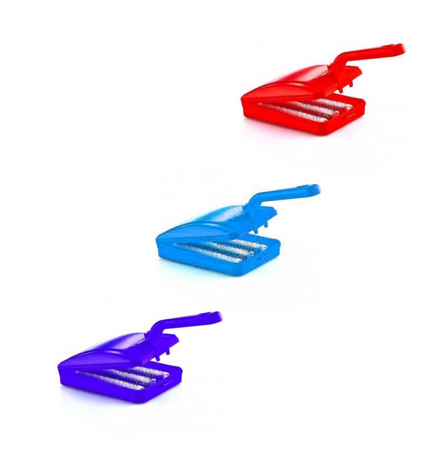 3-Way Carpet Brush Crumb Collector with Handle Assorted Colours ZP108 (Parcel Rate)