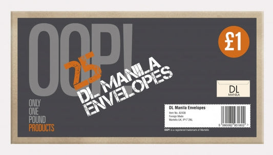 OOP! DL Manila Envelopes Pack of 25 A2438 (Parcel Rate)