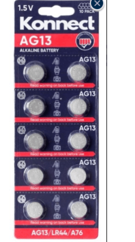 Konnect 10 Pack Alkaline Batteries 1.5v - AG13 - LR44 - AG76 (Large Letter Rate)