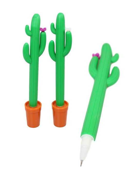 Childrens Pack Of 2 Fun Cactus Pens Writing Stationery 5279