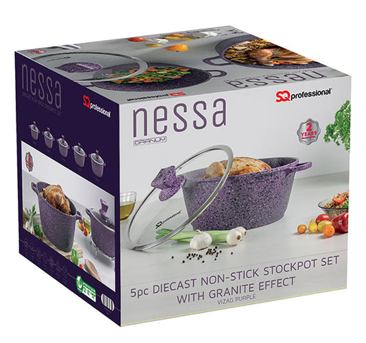 SQ Professional Nessa Granum Stockpot Set of 5 Oriisa 7057 (Big Parcel Rate)
