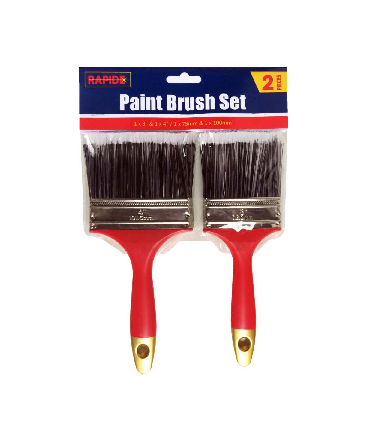 Rapide 4" and 3" Paint Brush Set of 2 2055 (Parcel Rate)
