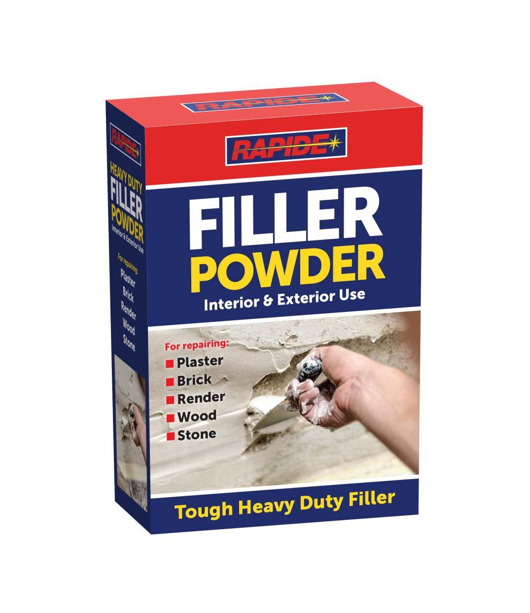 Rapide Filler Powder Interior And Exterior Use Tough Heavy Duty Filler 600g 3128 (Parcel Rate)