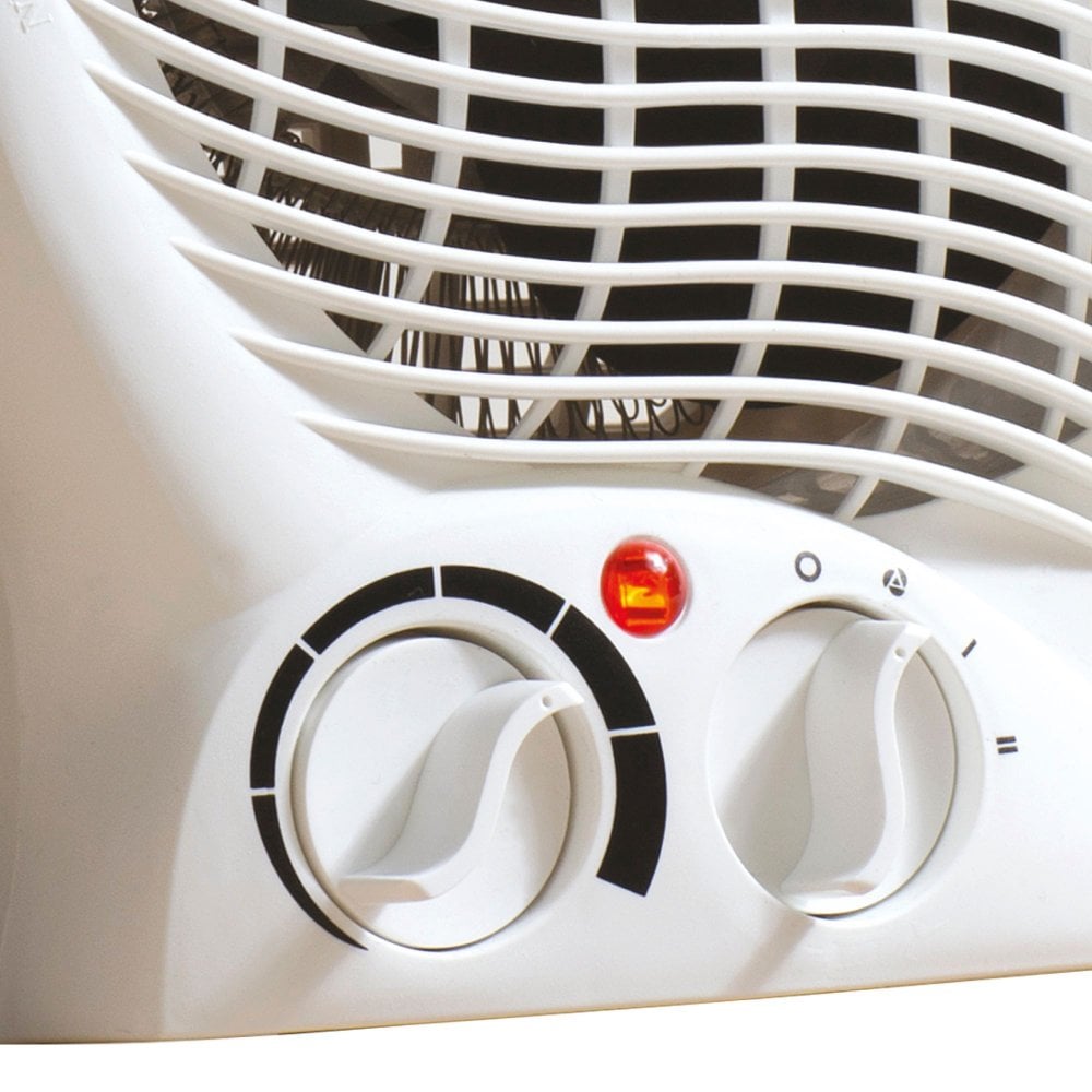 Daewoo Plastic Upright Fan Heater 2000W White HEA1926  A W25  (Parcel Rate)