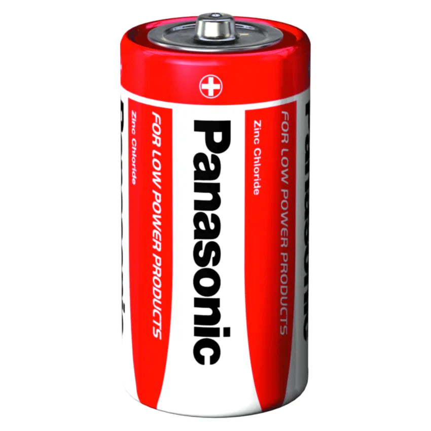 2x Panasonic C Batteries Zinc Carbon R14 1.5V Battery PANAR14RB2 A (Large Letter Rate)