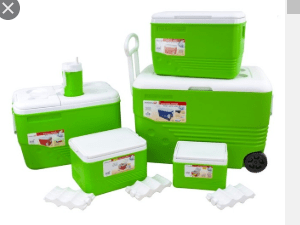 Ice Chest Cooler Box Set of 6 Green 1.25L / 6L / 14L / 31L / 60L 8014 (Big Parcel)