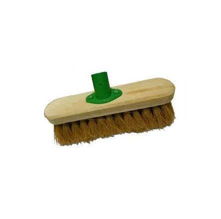 10" Soft Coco Garden Wooden Broom Brush Head BHC255B1 (Parcel Rate)
