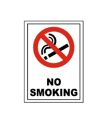 No Smoking Sign for Shops, House, School and Private Areas No Smoking 4904 (Large Letter Rate)