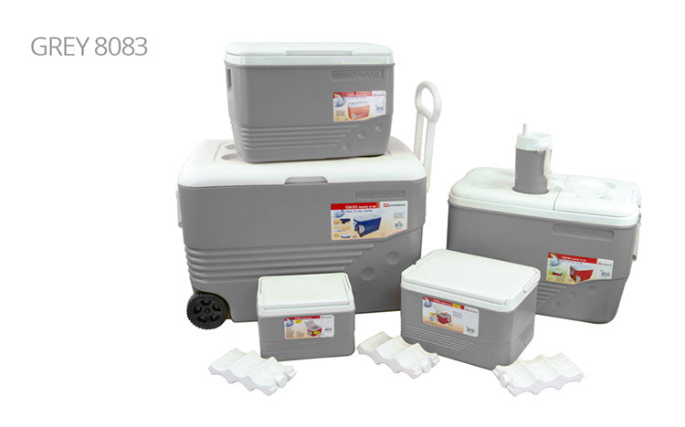 Ice Chest Cooler Box Set of 6 Piece Grey 1.25L / 6L / 14L / 31L / 60L 8083508GR  (Big Parcel)