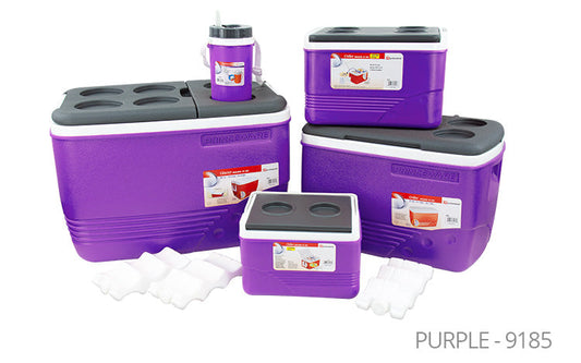 Ice Chest Cooler Box Set of 5 1.25 / 6.0 / 14.0 / 31.0 / 60.0 Litre Purple 9185 (Big Parcel Rate)