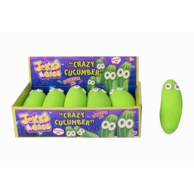 Crazy Cucumber Stress Relief Squeeze Stretch Soft Eyed Crazy Cucumber 1374136 (Parcel Rate)