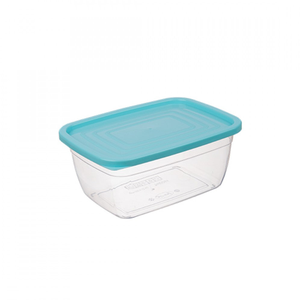 3 Pack Plastic Clear Storage Containers 0.6 / 1.0 / 1.5 Litre Assorted Colours SKB004 (Parcel Rate)