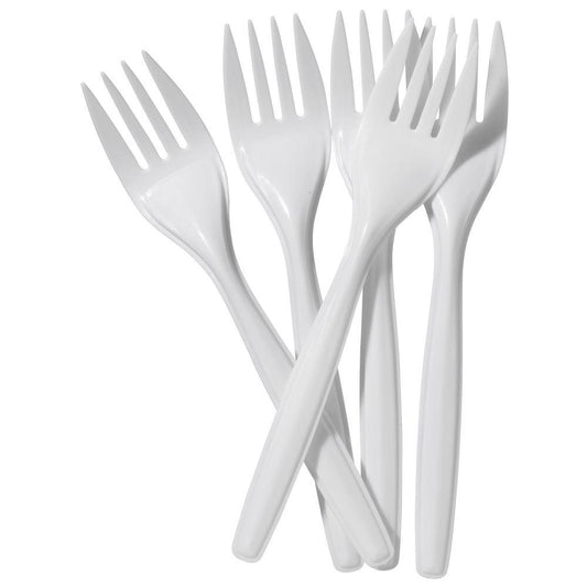 100 Pack Plastic Disposable Forks Home Party BBQ Use Plastic Forks MX7004 (Parcel Rate)