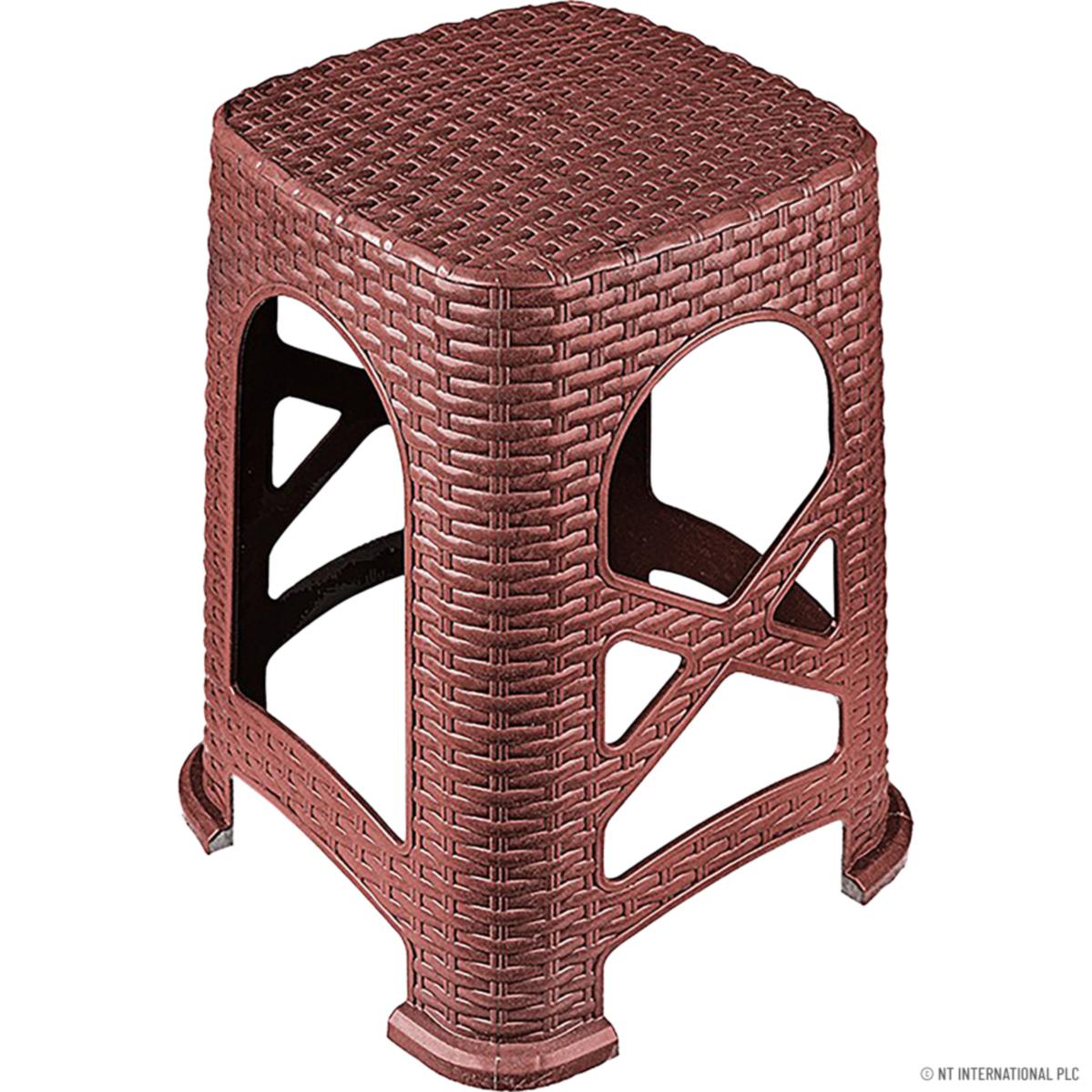 Large Rattan Stool Brown Home OZH092 (Big Parcel Rate)