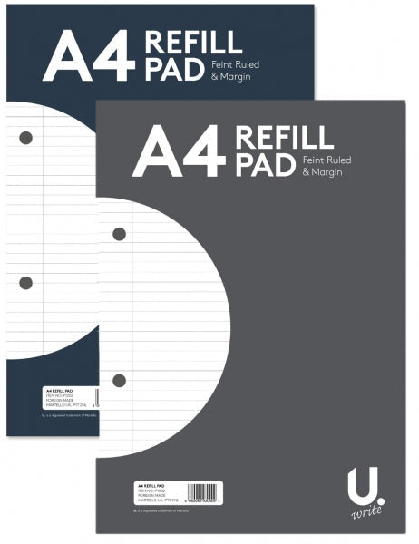 A4 Lined Refill Pad 30 x 21 x 1cm P1002 A (Parcel Rate)
