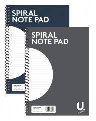 Spiral Pad School Homework Office Pad 2 Designs 21cm x 28cm P1016 (Parcel Rate)