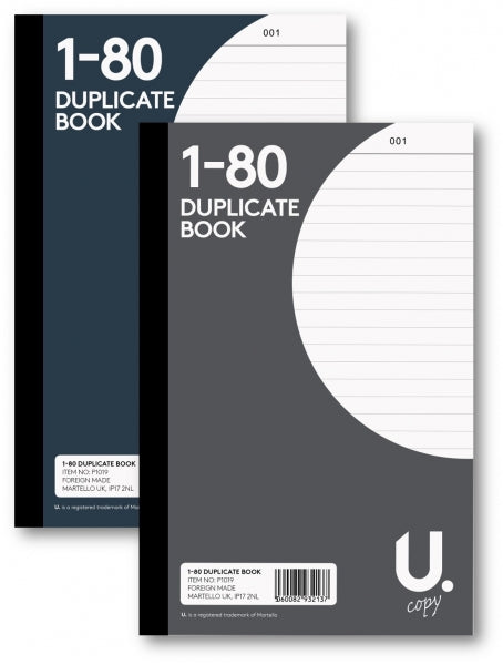 Duplicate Invoice Book Numbers Letters Shop Receipt 1-80 Pages P1019 (Large Letter Rate)