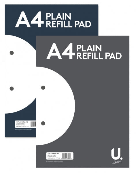 A4 Plain Refill Pad Home School Student Note Pad Refill Paper P1029 (Parcel Rate)