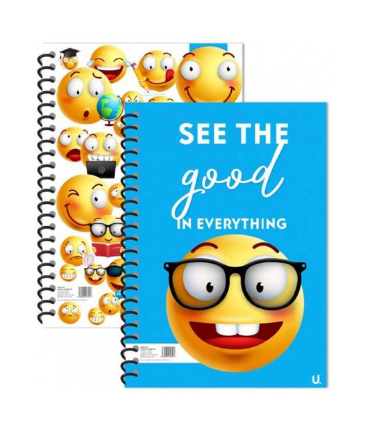 Emoji A5 Spiral Notebook Notepad Children's Fun Writing Book A5 x 1 P1033 A  (large letter)