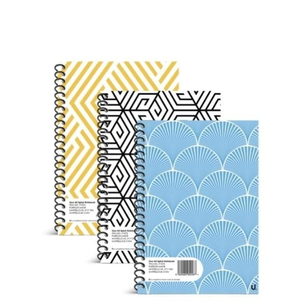 Geo A5 Spiral Notebook School Assorted Designs P1075 A  (Parcel Rate)