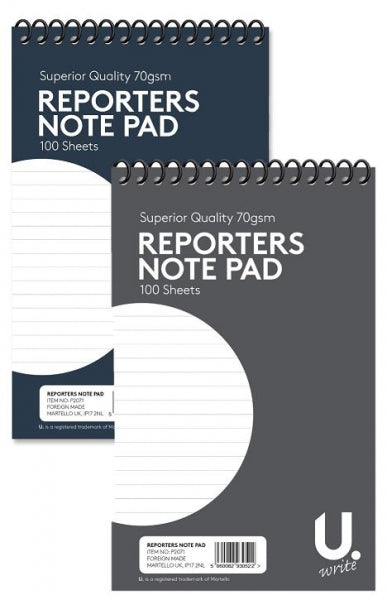 Reporters Note Pad 72 Pages 22 x 13 cm P2071 (Large Letter Rate)
