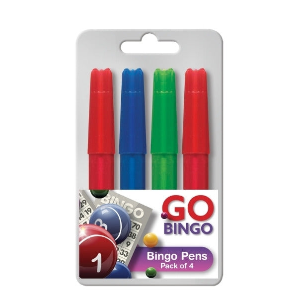 Go Bingo Pens Pack of 4 Assorted Colours P2139 (Large Letter Rate)