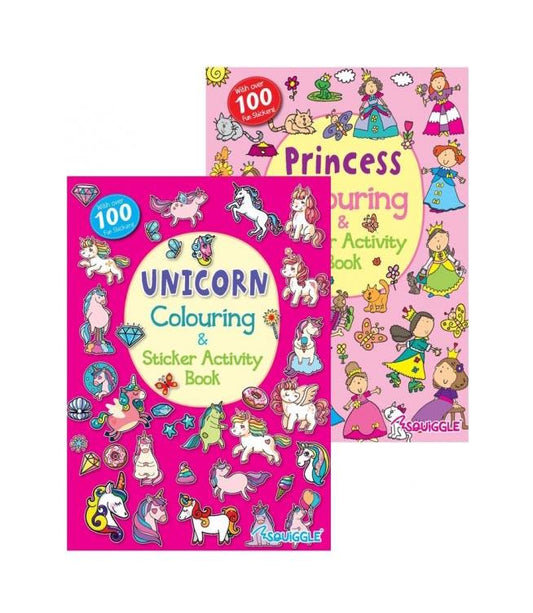 New Design My Fun Sticker Activity Book Unicorn & Princess Girls Book x 1 P2190 (Parcel Rate)