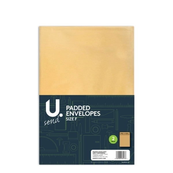 Padded Envelopes Size F 220 x 335mm Pack of 2 P2218 A (Parcel Rate)