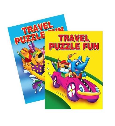 2 Pack Childrens Fun Boys And Girls Travel Puzzle Fun Book Assorted Design 27cm x 20cm P2411 (Parcel Rate)