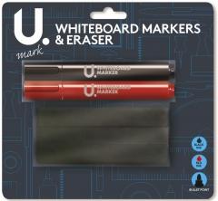 School Office White Board Marker And Eraser Red Black Markers P2568