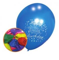 10 Pack High Quality 'Happy Birthday' Party Balloons Assorted Colours P2737 (Large Letter Rate)