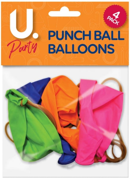 Punch Ball Balloons Pack of 4 P2745 (Parcel Rate)
