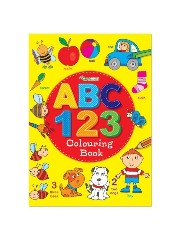 ABC 123 Colouring Book Childrens Fun Home School Activity Book P2821 (Parcel Rate)
