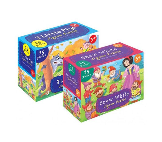 Snow White & The 3 Little Pigs Jigsaw Puzzle 25 Pieces Random Sent x 1 Box P2834 (Parcel Rate)