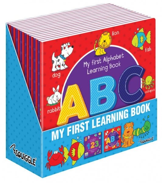 My First ABC/123 Learning Book 2 Assorted Designs 21 x 21 cm P2853 (Parcel Rate)