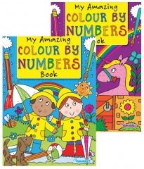 Colour by Numbers Book Assorted Designs Random Sent 297x210mm P2855 (Parcel Rate)