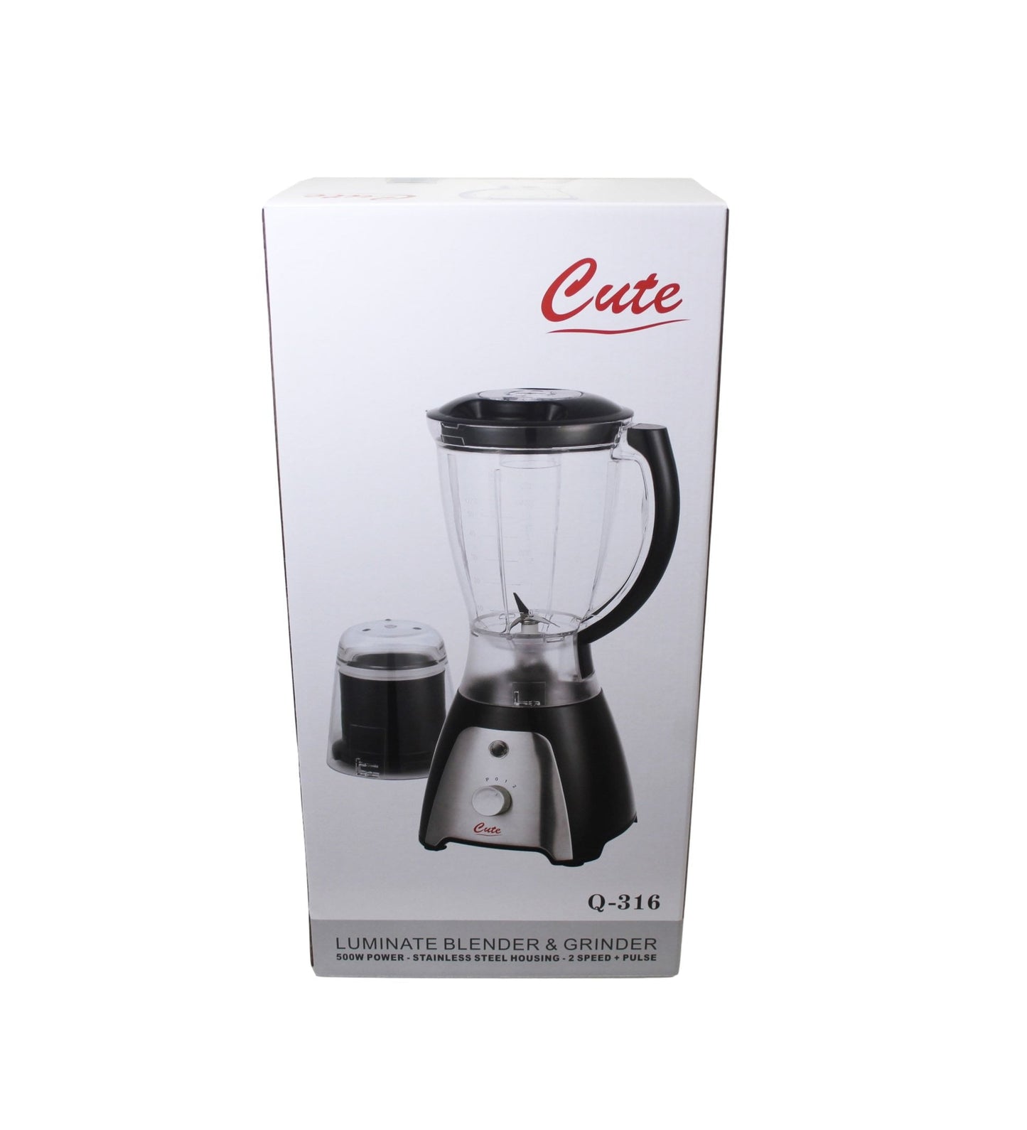 Cute Luminate Blender and Grinder 500W Power 2 Speed + Pulse Q316 (Parcel Rate)