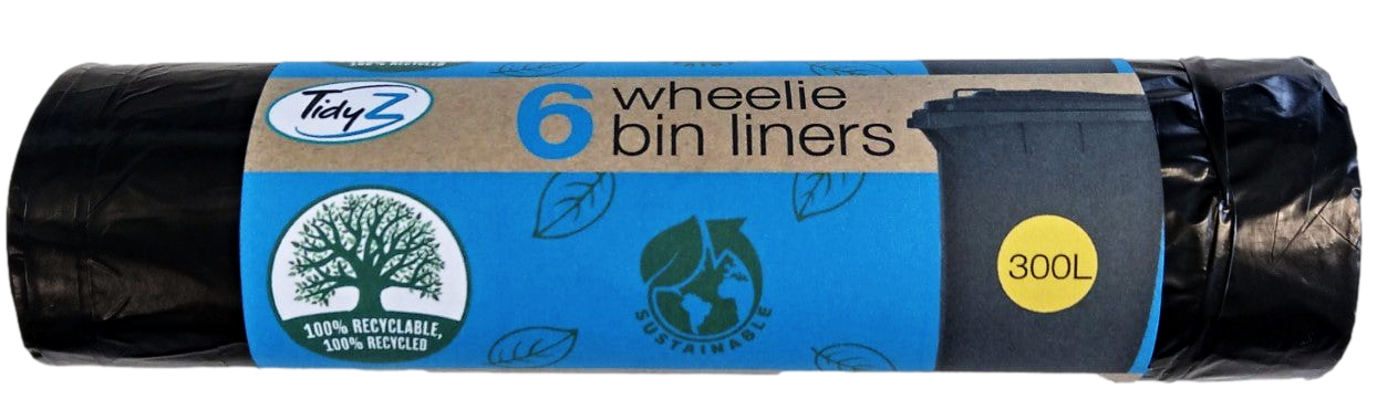 Wheelie Bin Liners 300L Pack of 6 B0517 (Parcel Rate)