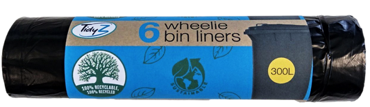 Wheelie Bin Liners 300L Pack of 6 B0517 (Parcel Rate)