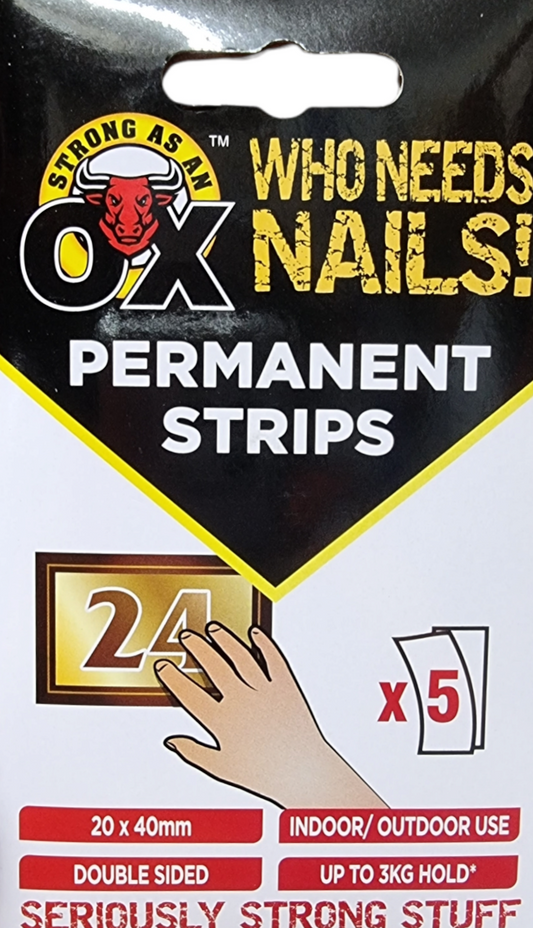 SAAO Who Needs Nails Permanent Strips 20 x 40 mm 3215 (Parcel Rate)