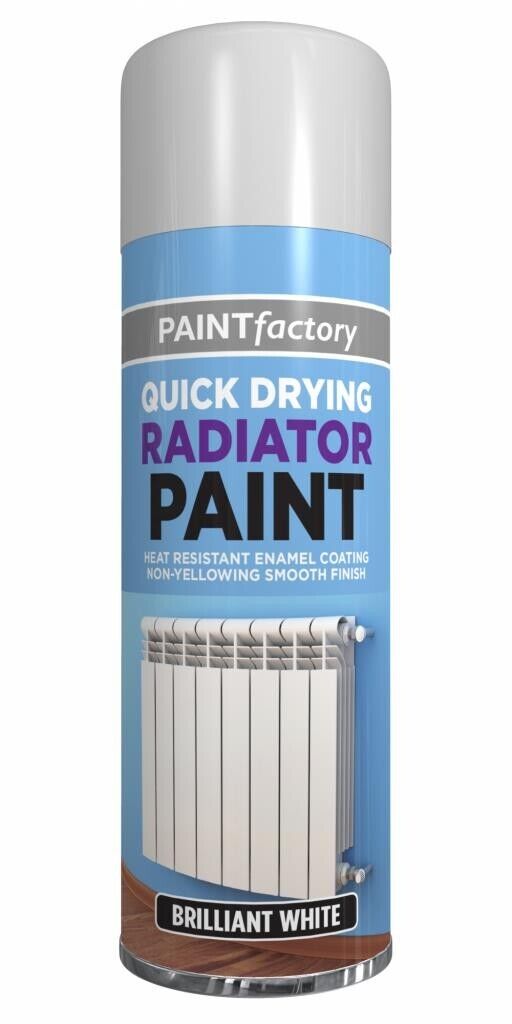Paint Factory Radiator Paint Brilliant White 200ml 5906 A  (Parcel Rate)