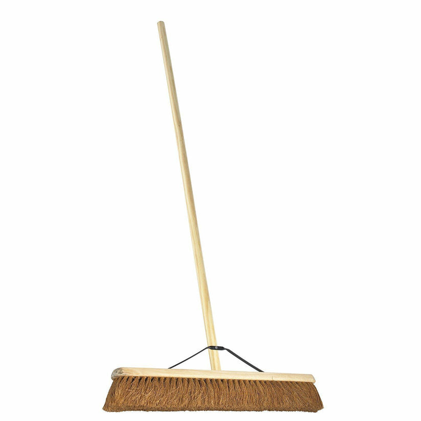 30" Soft Coco Garden Wooden Broom Brush SK28385 B30S (Big Parcel rate)