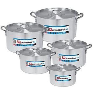 SQ Professional Dorado Cookware Aluminium Casserole Set of 5 Pieces 45 / 50 / 55 / 60 / 65 cm 5873 (Big Parcel Rate)