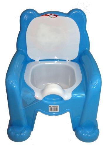 Toddlers Plastic Baby Potty Blue Baby & Toddler Potty Training 35cm x 28cm H1599 (Big Parcel Rate)
