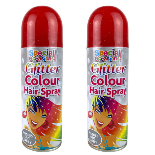 Rapide Washable Glitter Colour Hairspray 200 ml Assorted Colours 5509 (Parcel Rate)