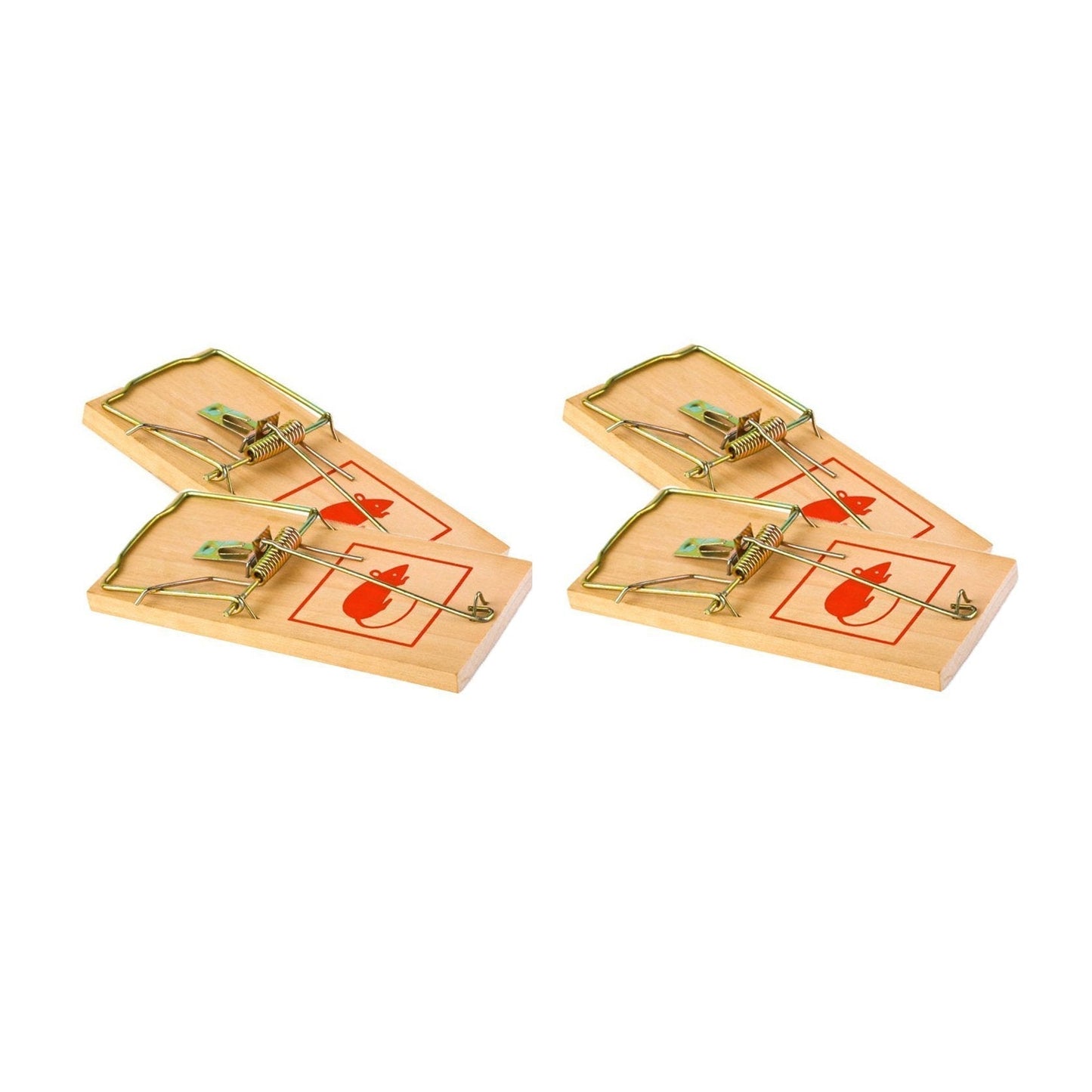 4 Pack Wooden Mouse Traps Easy Catch Home Pest Control Mouse Traps 2075 (Large Letter Rate)