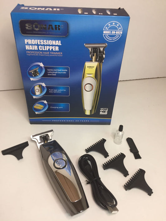 Sonar Professional Hair Clippers Full Set Hair Beard Trim Chopper Clipper With USB Charge   9986 (Parcel Rate)